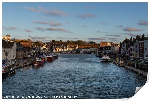 Weymouth Harbour Dorset Print by Paul Brewer