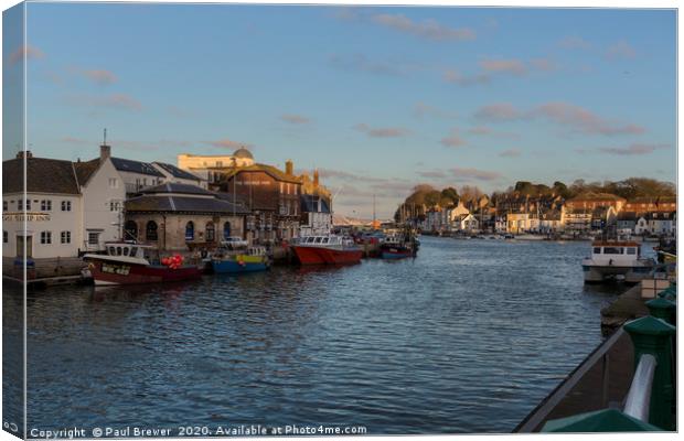 Weymouth Harbour Dorset Canvas Print by Paul Brewer