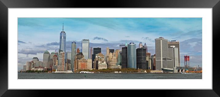 New York Skyline Framed Mounted Print by Michael Hopes