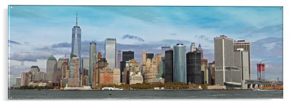 New York Skyline Acrylic by Michael Hopes