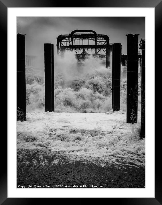 Stormy Brighton Framed Mounted Print by mark Smith