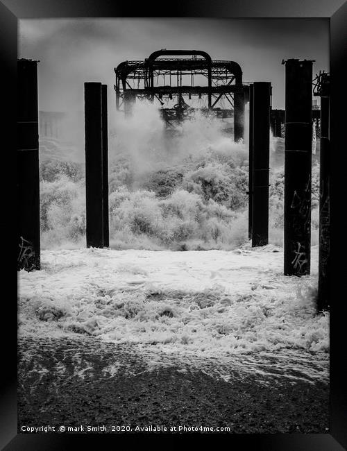 Stormy Brighton Framed Print by mark Smith