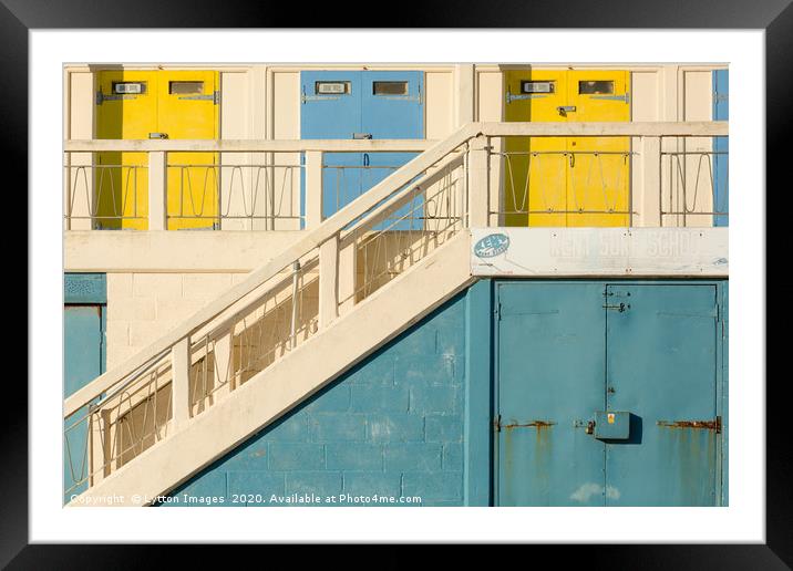 Yellow and Blue Framed Mounted Print by Wayne Lytton
