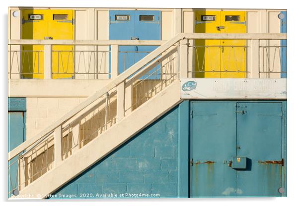 Yellow and Blue Acrylic by Wayne Lytton