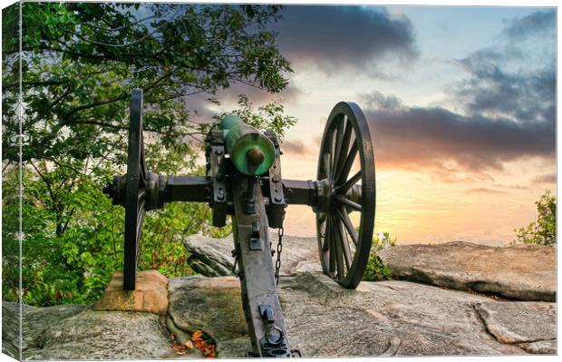 Cannon into Sunrise Canvas Print by Darryl Brooks