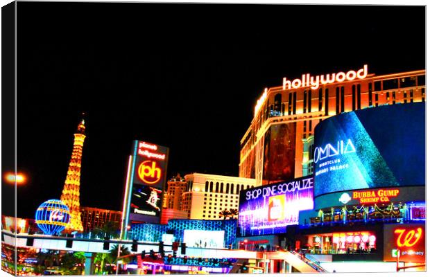 Planet Hollywood hotel Las Vegas Strip America Canvas Print by Andy Evans Photos
