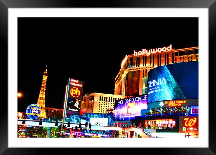 Planet Hollywood hotel Las Vegas Strip America Framed Mounted Print by Andy Evans Photos