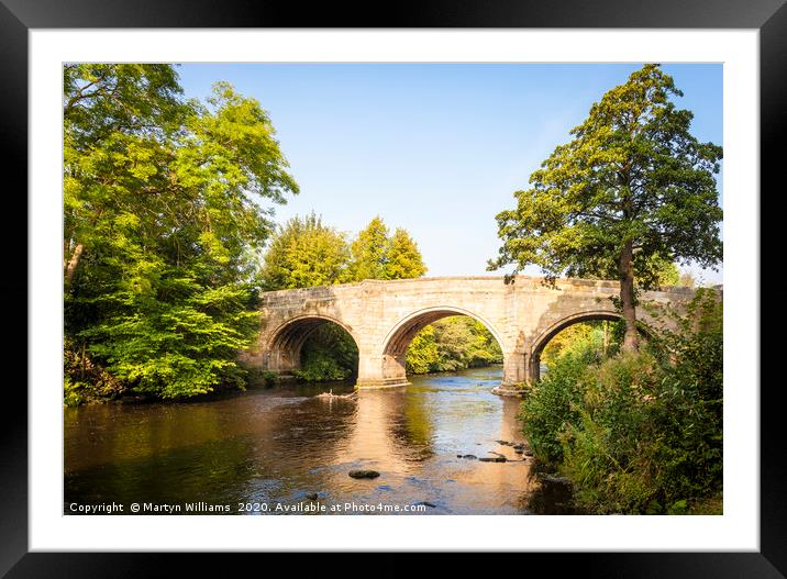 Bubnell Bridge, Baslow Framed Mounted Print by Martyn Williams