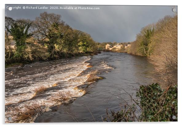 River Tees at Barnard Castle in dramatic light Acrylic by Richard Laidler