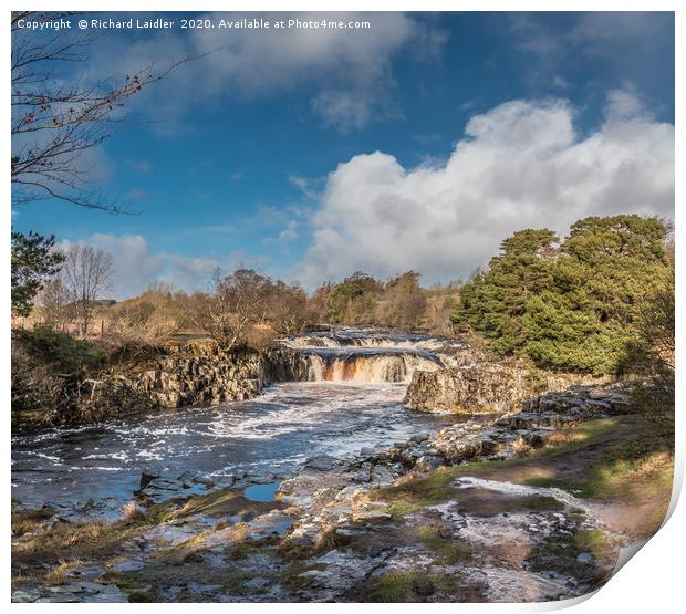 Winter Sunshine at Low Force, Teesdale Print by Richard Laidler