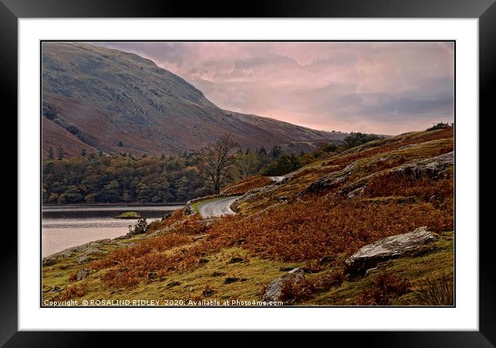 "Misty evening by Wastwater" Framed Mounted Print by ROS RIDLEY