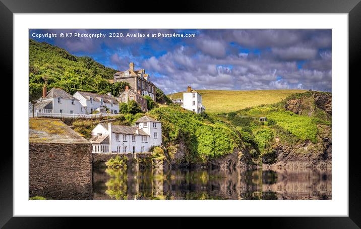 High Tide At Port Isaac, North Cornwall Framed Mounted Print by K7 Photography