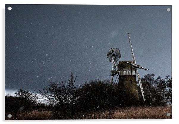 Wind Mill on the Norfolk Broads Acrylic by Lisa Plumb