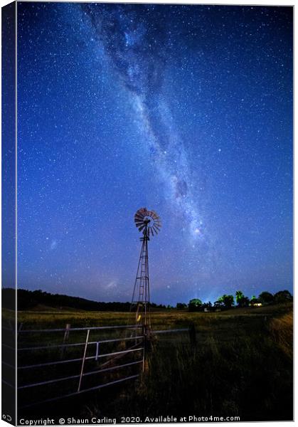 Milky Way Over Biddaddaba, Australia Canvas Print by Shaun Carling