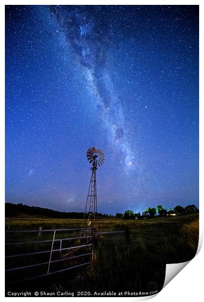 Milky Way Over Biddaddaba, Australia Print by Shaun Carling