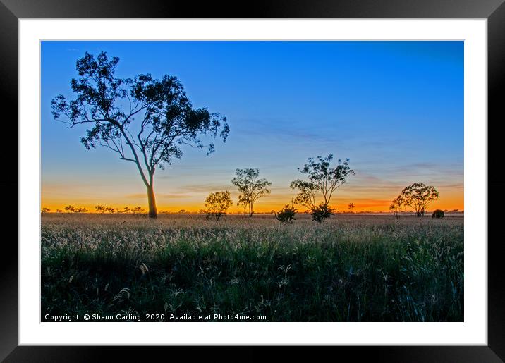 Sunrise At Roma, Australia Framed Mounted Print by Shaun Carling