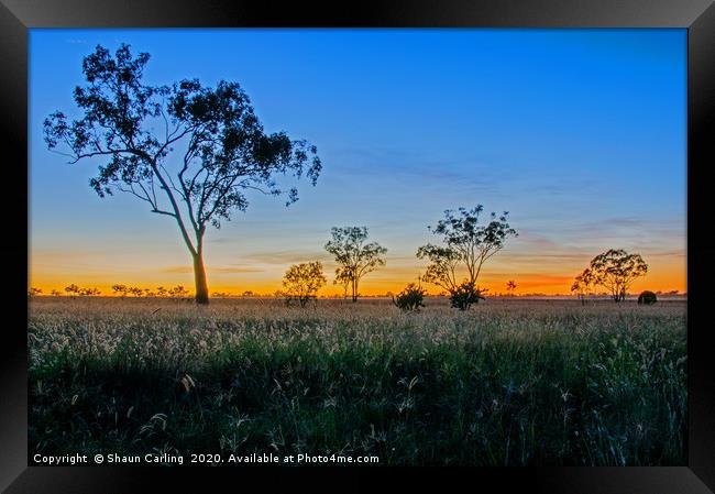 Sunrise At Roma, Australia Framed Print by Shaun Carling