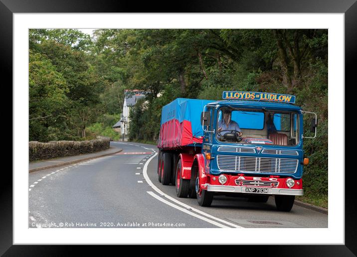 AEC Mantador on the A470  Framed Mounted Print by Rob Hawkins