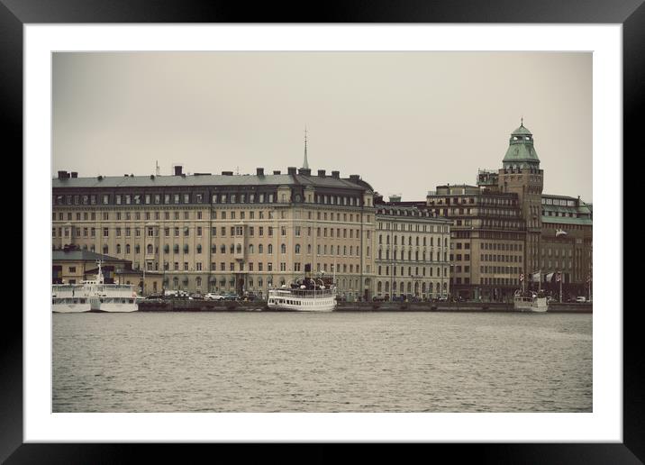 Copenhagen city view Framed Mounted Print by Vladimir Rey