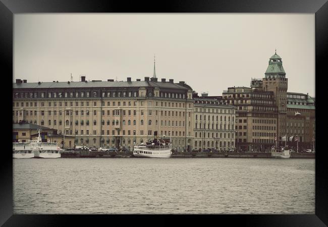 Copenhagen city view Framed Print by Vladimir Rey