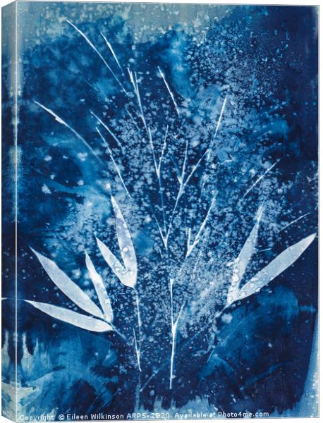 Blue Bamboo Canvas Print by Eileen Wilkinson ARPS EFIAP