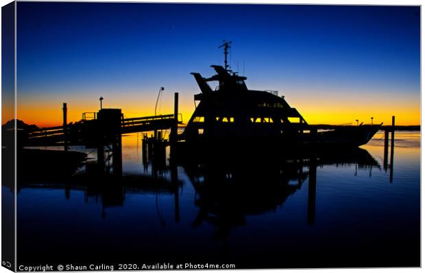 Sunrise Over Cleveland Harbour, Australia Canvas Print by Shaun Carling