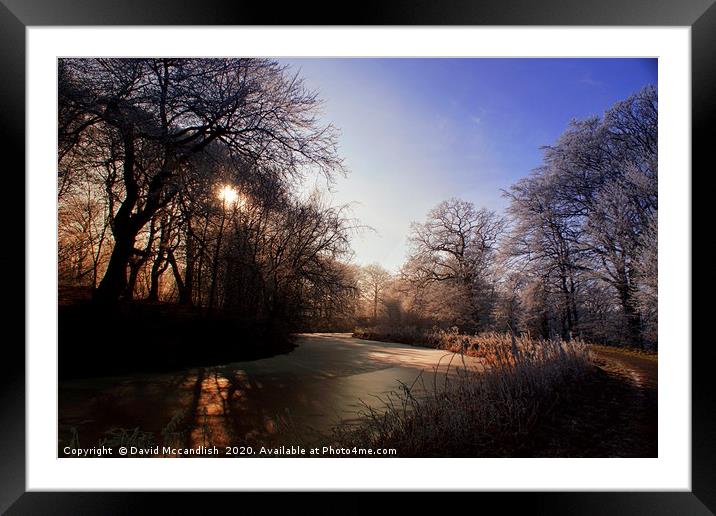        Frozen Forth and Clyde Canal  (2)           Framed Mounted Print by David Mccandlish