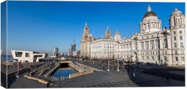 Liverpool waterfront panorama Canvas Print by Jason Wells