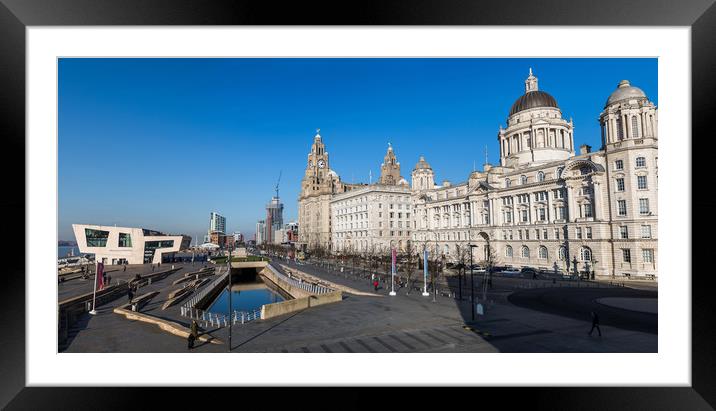 Liverpool waterfront panorama Framed Mounted Print by Jason Wells