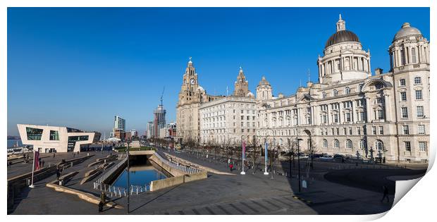 Liverpool waterfront panorama Print by Jason Wells