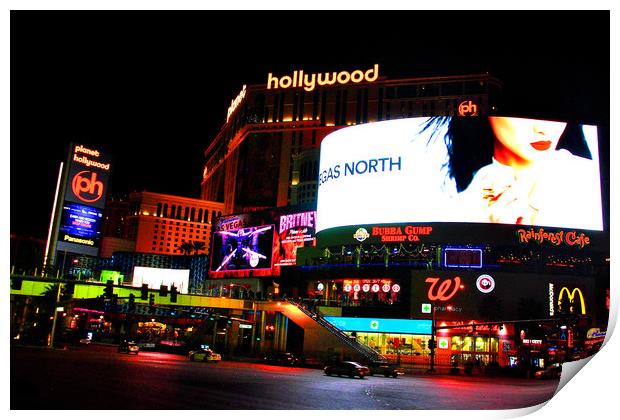 Planet Hollywood hotel Las Vegas strip America Print by Andy Evans Photos