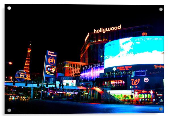 Planet Hollywood Hotel Las Vegas Strip America Acrylic by Andy Evans Photos