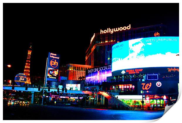 Planet Hollywood Hotel Las Vegas Strip America Print by Andy Evans Photos