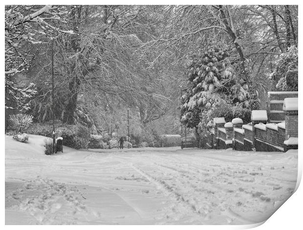 Street in Snow   Print by Victor Burnside