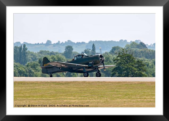 North American T-6 Texan Framed Mounted Print by Steve H Clark
