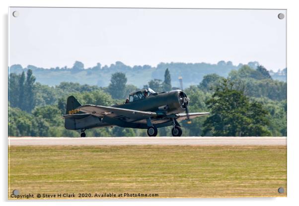 North American T-6 Texan Acrylic by Steve H Clark