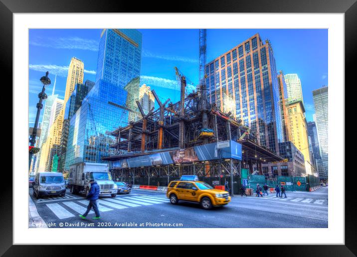  Construction New York Framed Mounted Print by David Pyatt