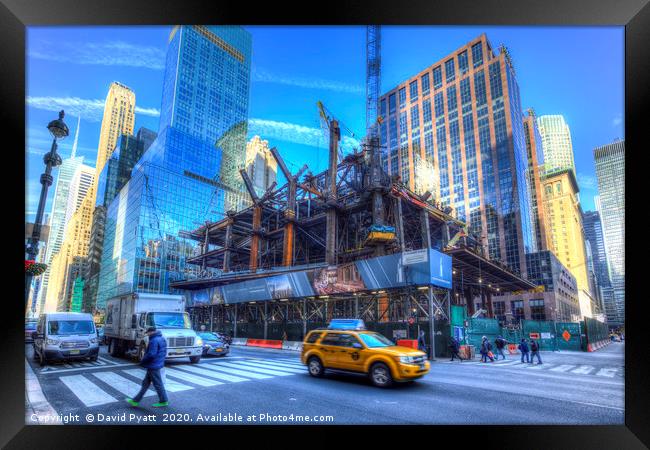  Construction New York Framed Print by David Pyatt