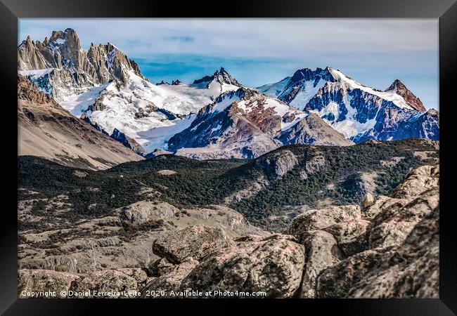 Fitz Roy and Poincenot Mountains, Patagonia - Arge Framed Print by Daniel Ferreira-Leite
