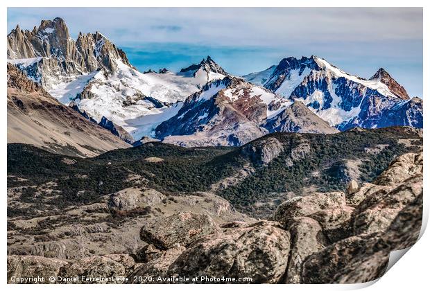 Fitz Roy and Poincenot Mountains, Patagonia - Arge Print by Daniel Ferreira-Leite