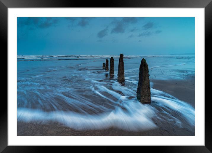 Rushing waves on the shoreline Framed Mounted Print by Tony Twyman