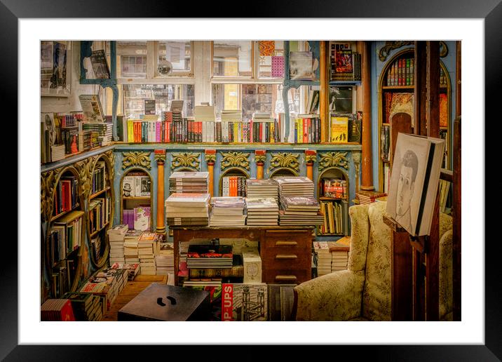 Bookshop Framed Mounted Print by Richard Downs