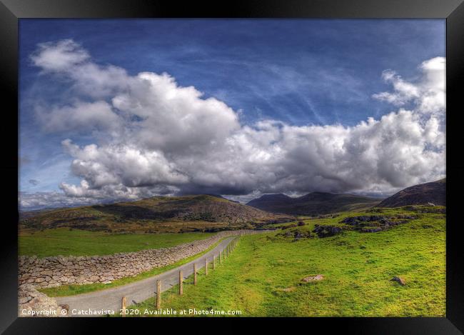 Lone Sheep on the Ancient Pass Framed Print by Catchavista 