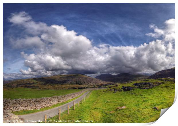 Lone Sheep on the Ancient Pass Print by Catchavista 