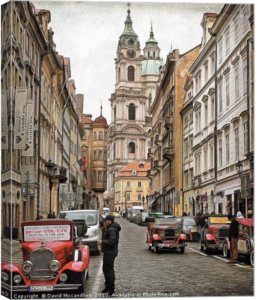 Prague Vintage Car Tours Canvas Print by David Mccandlish