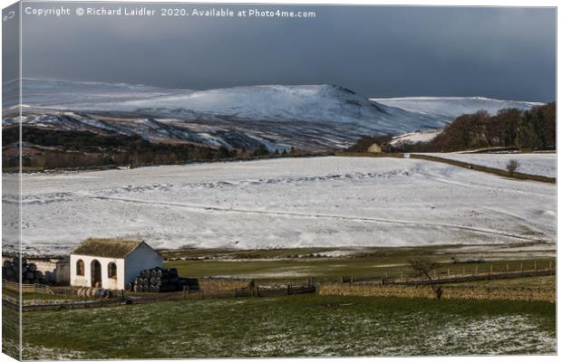 Dramatic Light and Snow at Ettersgill, Teesdale Canvas Print by Richard Laidler