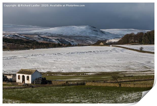 Dramatic Light and Snow at Ettersgill, Teesdale Print by Richard Laidler