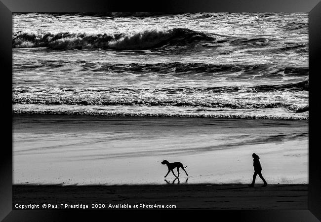 Serene Moments by the Seaside Framed Print by Paul F Prestidge