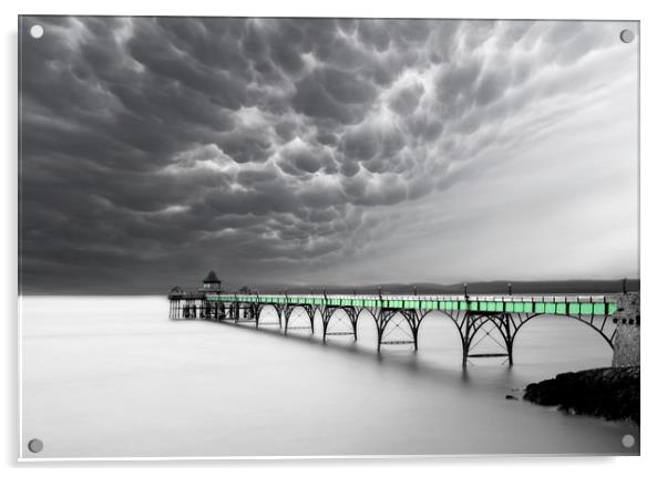 Clevedon Clouds Acrylic by David Neighbour