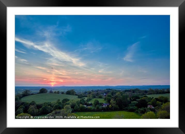 Sunset over Somerset Framed Mounted Print by Gordon Maclaren
